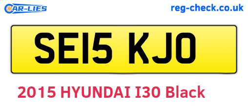 SE15KJO are the vehicle registration plates.