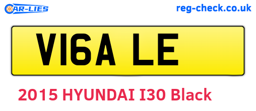 V16ALE are the vehicle registration plates.