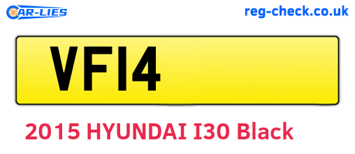 VF14 are the vehicle registration plates.