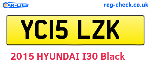 YC15LZK are the vehicle registration plates.