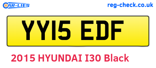 YY15EDF are the vehicle registration plates.