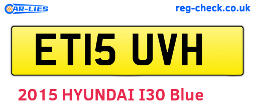 ET15UVH are the vehicle registration plates.