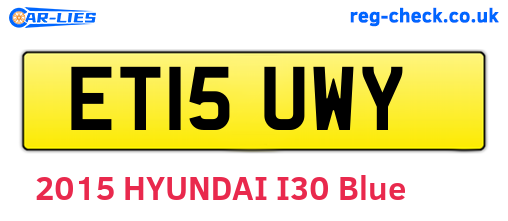 ET15UWY are the vehicle registration plates.