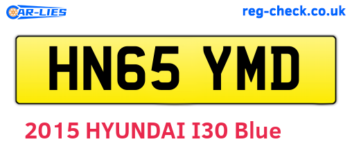 HN65YMD are the vehicle registration plates.