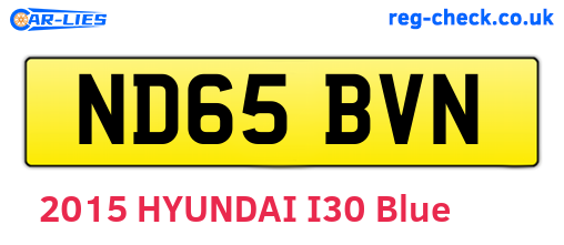 ND65BVN are the vehicle registration plates.