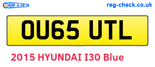 OU65UTL are the vehicle registration plates.