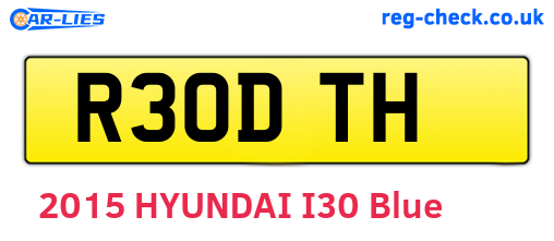 R30DTH are the vehicle registration plates.