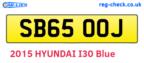 SB65OOJ are the vehicle registration plates.