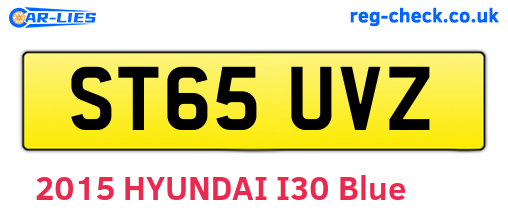 ST65UVZ are the vehicle registration plates.