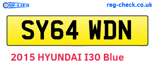 SY64WDN are the vehicle registration plates.