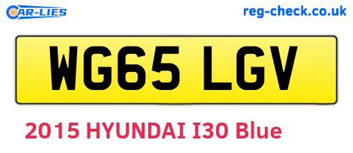 WG65LGV are the vehicle registration plates.