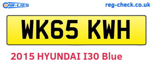 WK65KWH are the vehicle registration plates.