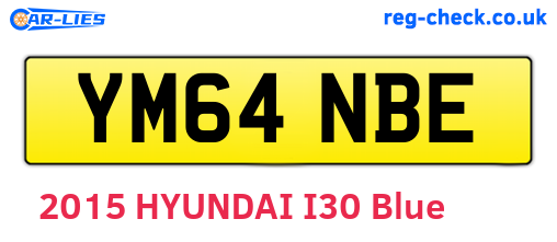 YM64NBE are the vehicle registration plates.