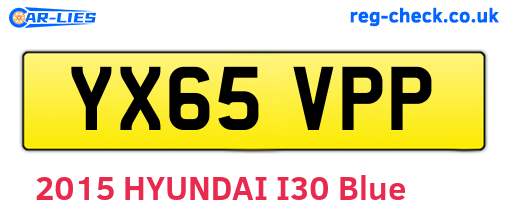 YX65VPP are the vehicle registration plates.