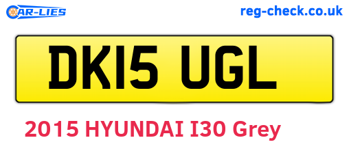 DK15UGL are the vehicle registration plates.