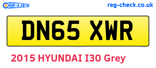 DN65XWR are the vehicle registration plates.