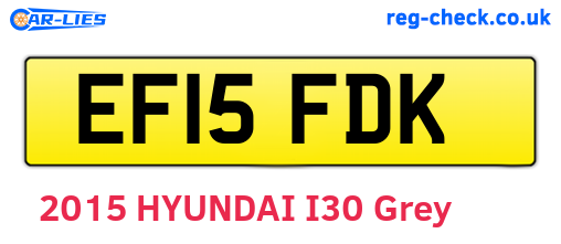 EF15FDK are the vehicle registration plates.