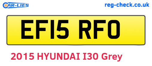 EF15RFO are the vehicle registration plates.