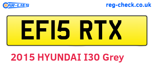 EF15RTX are the vehicle registration plates.
