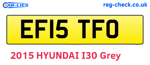 EF15TFO are the vehicle registration plates.