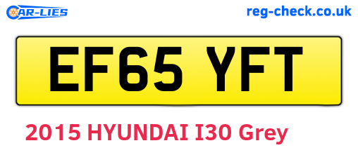 EF65YFT are the vehicle registration plates.