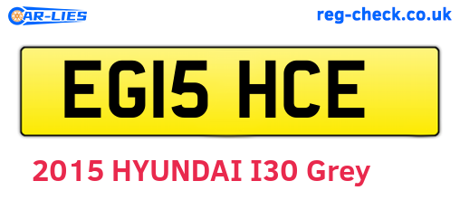 EG15HCE are the vehicle registration plates.
