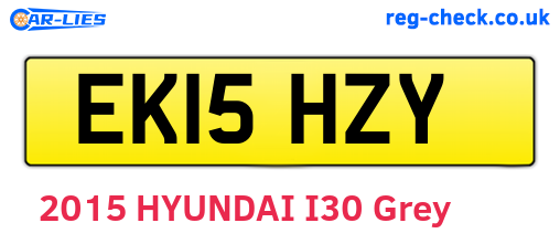 EK15HZY are the vehicle registration plates.