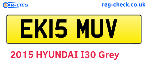 EK15MUV are the vehicle registration plates.