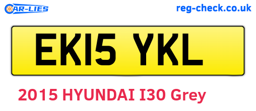 EK15YKL are the vehicle registration plates.