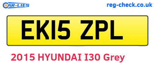 EK15ZPL are the vehicle registration plates.