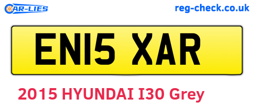 EN15XAR are the vehicle registration plates.