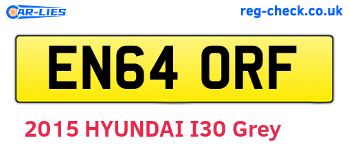 EN64ORF are the vehicle registration plates.