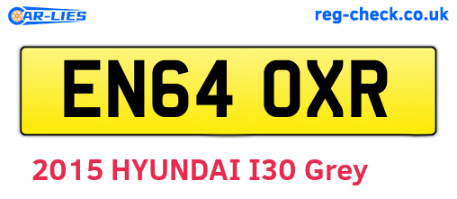 EN64OXR are the vehicle registration plates.