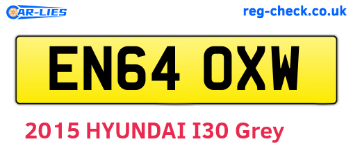 EN64OXW are the vehicle registration plates.