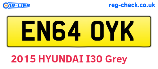 EN64OYK are the vehicle registration plates.