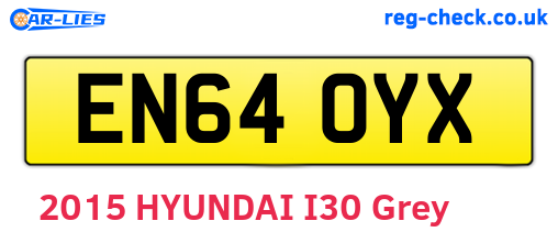 EN64OYX are the vehicle registration plates.
