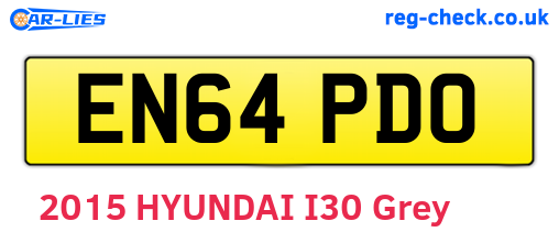 EN64PDO are the vehicle registration plates.