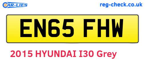 EN65FHW are the vehicle registration plates.