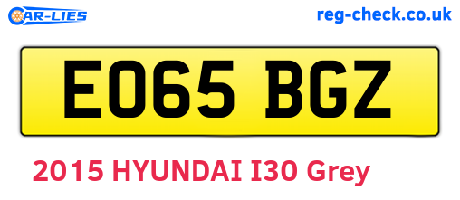 EO65BGZ are the vehicle registration plates.