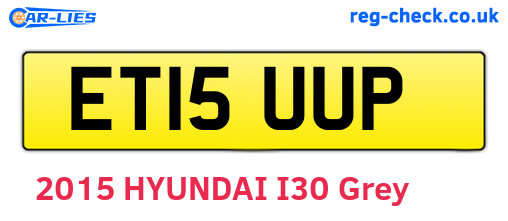 ET15UUP are the vehicle registration plates.