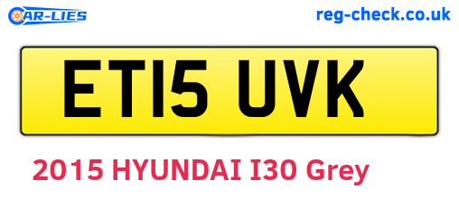ET15UVK are the vehicle registration plates.