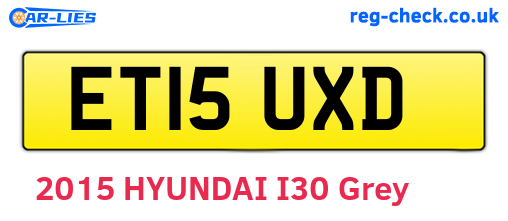 ET15UXD are the vehicle registration plates.