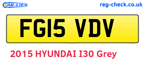 FG15VDV are the vehicle registration plates.