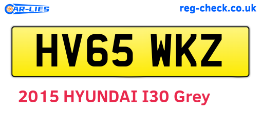 HV65WKZ are the vehicle registration plates.