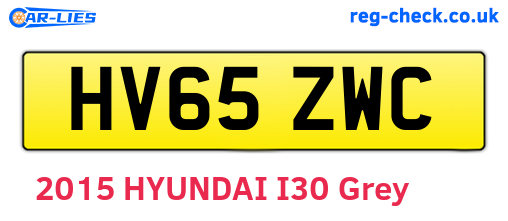 HV65ZWC are the vehicle registration plates.