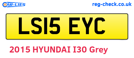 LS15EYC are the vehicle registration plates.