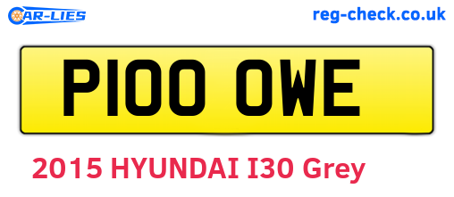 P100OWE are the vehicle registration plates.