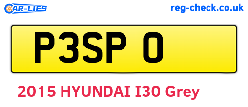 P3SPO are the vehicle registration plates.