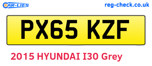 PX65KZF are the vehicle registration plates.
