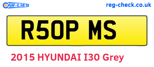 R50PMS are the vehicle registration plates.